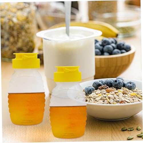 Tarros de miel recargables para evitar manchas, botes de plástico de 5 oz transparentes 3
