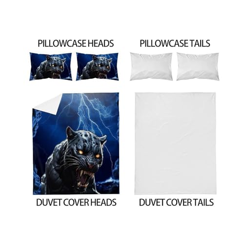 Housse de couette léopard 200x200 microfibre pour lit double - 4