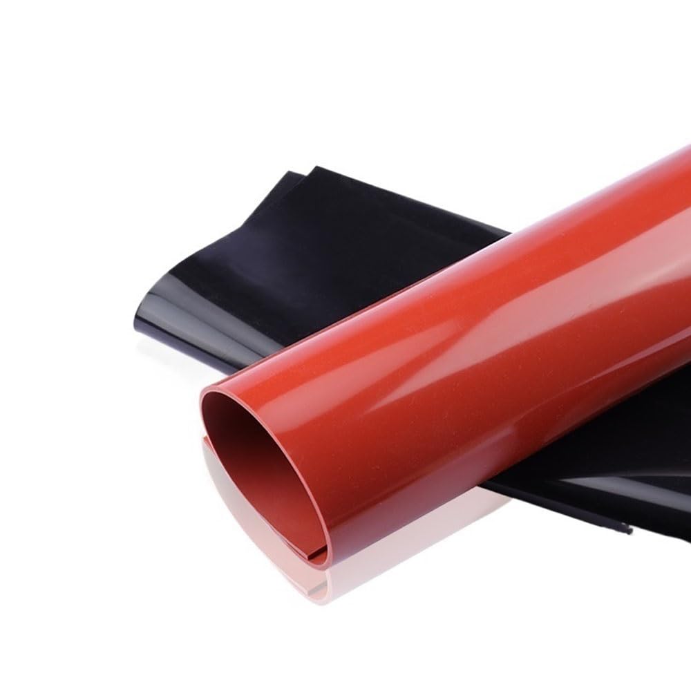 Lastra in Gomma Siliconica 500mm x 500mm, Spessore 6mm Tappetino in Silicone, film di silicone, Guarnizione Resistente alle Alte Temperature per Realizzare Guarnizioni e Tenute(rosso)