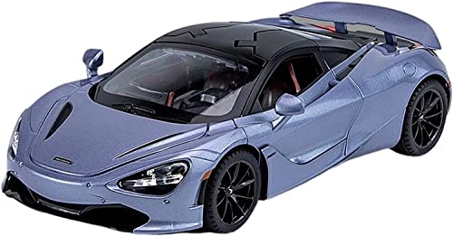 Image of WireScorts 1:32 Diecast Car Model MCLAREN 720s Alloy Toy Car Pull Back with Light and Sound Toy Vehicle for Girls Boys Adults Gift - Black