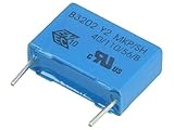 Fassungsvermögen: 22nF 2X B32022A3223M Kondensator: Polypropylen Y2 22nF 15mm ±20% 6x12x18mm 300VAC EPC