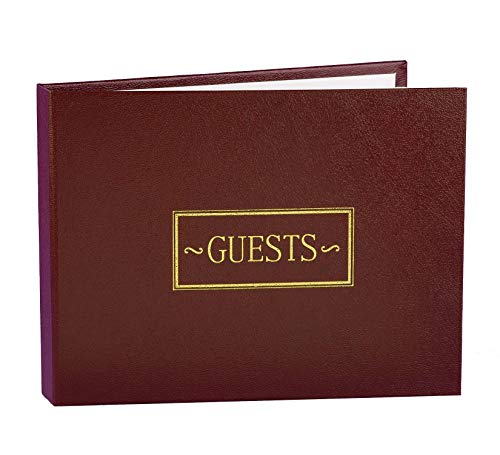 Hortense B. Hewitt Wedding and All Occasion Guest Book, Burgundy, 7.5-Inches x 5.75-Inches