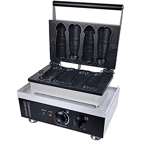 YYURUYI Kitchen Breakfast Machine Waffle Maker Hot Dog Maker Stainless Steel Electric Non-stick Corn Hot Dog Maker Hot Dog Sausage Bread Maker Muffin Waffle Maker Cover