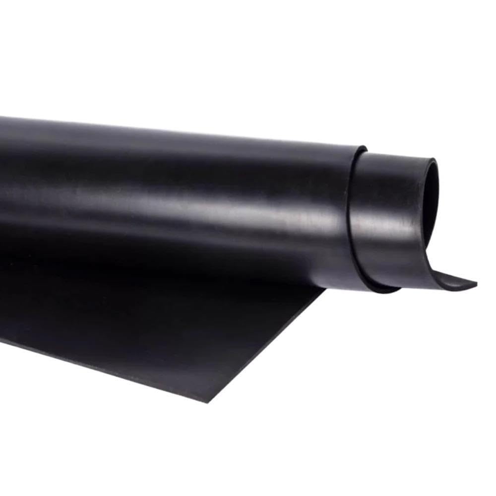 Hoja de caucho EPDM Almohadilla de goma sólida de 1-6 mm de espesor 500x500 mm Negro(400x400x4 (mm) 1Pcs)