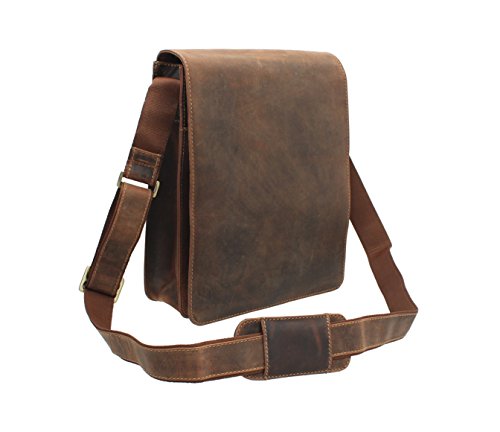 VISCONTI Sac de Messager 18410 en cuir véritable pour ordinateur
