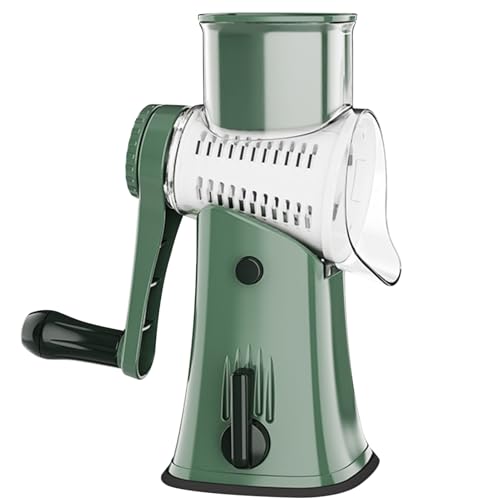 Buhygn チーズおろし器 - 滑り止めグリップおろし器 | キッチン 料理用 回転 野菜チョッパー,健康的な食事のための日常のディナーパーティー、家族の集い、ピクニック、食事準備に