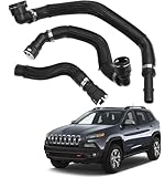 FASTCHE Heater Hose Kit Compatible with 2014-2018 Jeep Cherokee 2.4L,2015-2017 Chrysler 200 2.4L Replaces 68199254AB 68199254AA 68104972AA 52014624AA 68192082AA Heater Hose Connector
