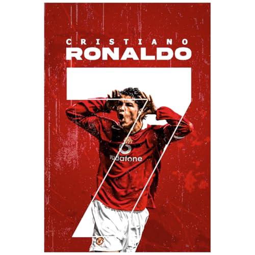Image of Cristiano Ronaldo Wall Sticker Poster | CR7 Football Wall Decal | Premium Ronaldo Room Decoration Sticker for Bedroom, Living Room & Kids Room