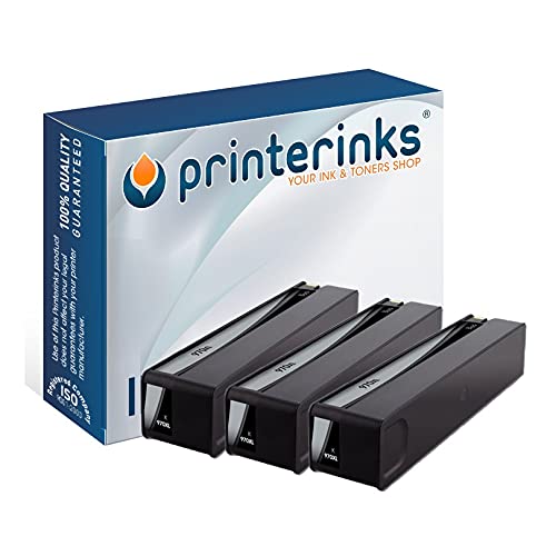 Printerinks Compatible 970XL Black Ink Carridges Compatible for HP OfficeJet Pro X451dw X476dw X551dw X576dw