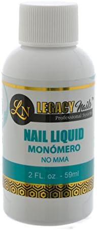LEGACY NAILSProfessional NAIL LIQUID MONOMER - MMA-Free, Acetone-Free, Low Odor Formula, Compatible with All Acrylic, Perfect for Nail Extensions, Sculpting & Overlays - 56ml / 2 FL.oz.