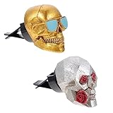 Alipis 2Stücke Auto Vent Clip Duftspender Lustige Schädel Dekoration Für Innenräume Aromatischer Auto Für Männer Und Frauen Als Für Verschiedene