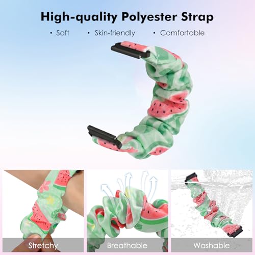 Image of 3pack Elastic Scrunchie Band Compatible with Gizmo Watch 3 2 1, Compatible with Gabb Watch 3e 3 2 1, Compatible with SyncUP Kids Watch, Strechy Loop Replacement Strap for Childrens
