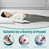 ROYALAY Lumbar Support Pillow for Bed, Memory Foam Waist Pillow for Sleeping, Ergonomic Wedge Pillow for Back Support, Elevated Body Pillow with Removable Cover for Side, Back and Stomach Sleepers