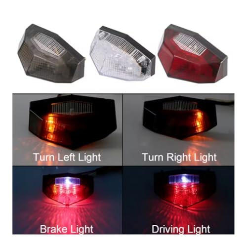 Luci Posteriori per motociclette, 11 LED, luci Posteriori per Moto, luci di Stop, luci Posteriori Posteriori, indicatori di direzione universali per Moto, fanali Posteriori per Moto
