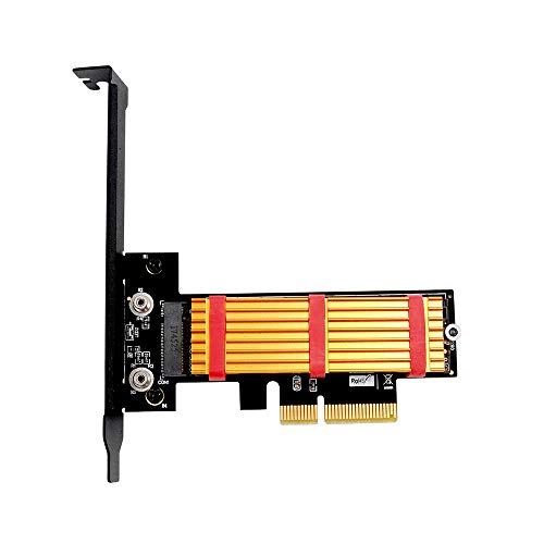 NGFF Clé M vers PCI-E 4X M.2 NGFF PCI-E nvme SSD vers PCI Express 3.0 x4 adaptateur hôte (noir+jaune)