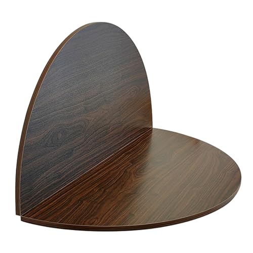 Mesa plegable redonda grande – Mesa plegable de madera para exteriores que ahorra espacio para comedor, banquetes, café – 100 cm – Diseño versátil y elegante (marrón)