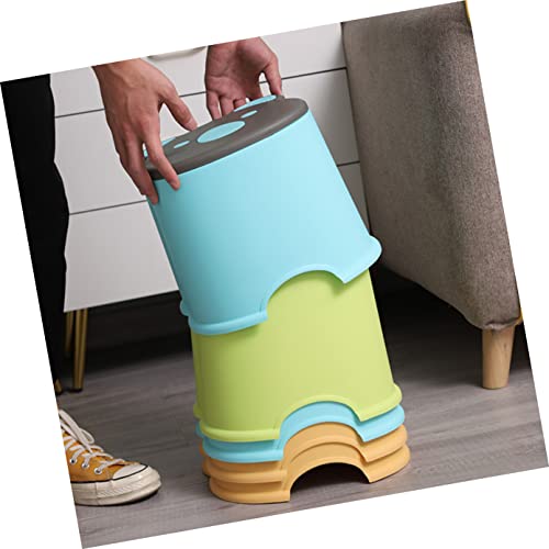Dikaca 1Pc Small Shoes Chair Low Home Bathroom Lovely Office Pouffe Animal Blue For Bear Baby Step Stool Lightweight Footstool Footrest Cartoon Creative Children Universal #TOP1