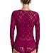 hanky panky Signature Lace Unlined Long Sleeve Top (128L),Small,Sugar Plum - Sugar Plum,Small
