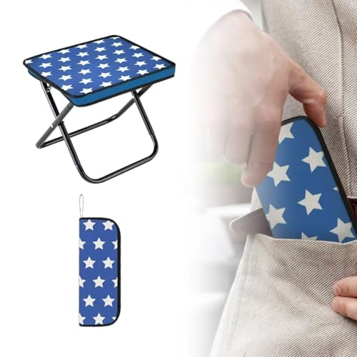 ACTANCEN Collapsible Chair Portable Folding Stool with Carry Bag, 1.35Lbs Small Foldable Adults Camp Seat for Travel/Camping/Hiking/Fishing/Picnic/Barbecue