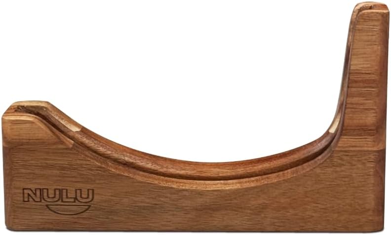 NULU Dock – Acacia Wood Knife Stand for Safe Storage & Easy Access | FSC-Certified Acacia | Ambidextrous Design with Blade Guard | Durable & Easy to Clean