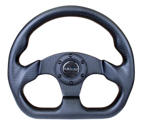 NRG Innovations NRG-ST-009CF-MB Steering Wheel - Matte Black CARBON FIBER STEERING WHEEL 320mm FLAT BOTTOM
