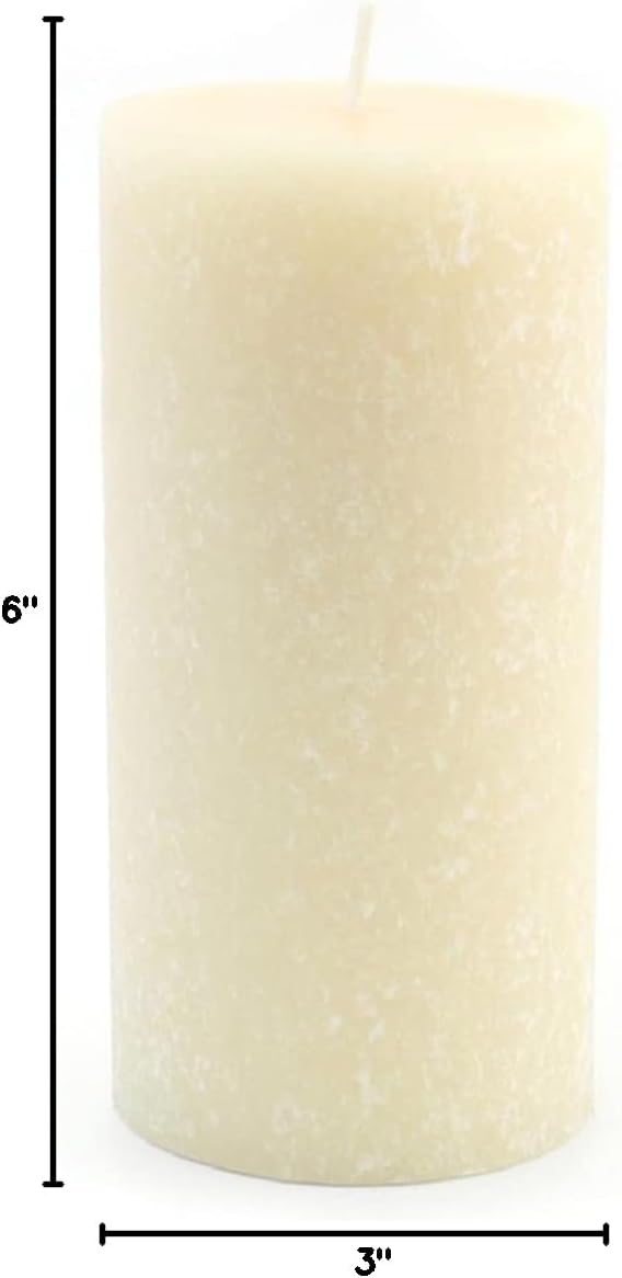 Root Candles Unscented Candles Premium Beeswax Blend Pillar Candle, 3 x 6-Inch, Buttercream