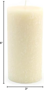 Root Candles Unscented Candles Premium Beeswax Blend Pillar Candle, 3 x 6-Inch, Buttercream