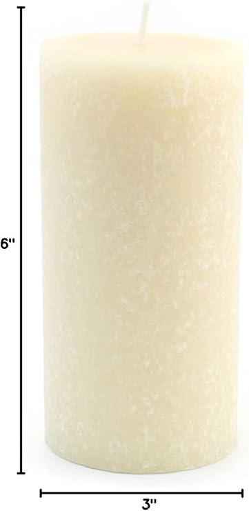 Root Candles Unscented Candles Premium Beeswax Blend Pillar Candle, 3 x 6-Inch, Buttercream