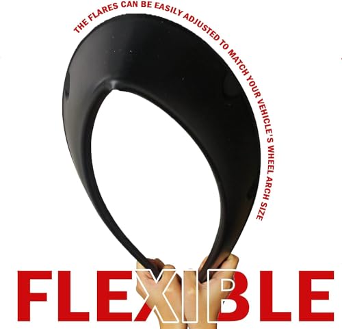 Nicoone Universal Car Wheel Fender,4pcs Car Wheel Arches Wheel Brow Fenders,Car Mudguards Car Tyre Mudguard Protection,Front and Rear Wheels,80CM - Image 4