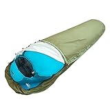 Yate Aven Biwak - wasserdicht - robust - Half Zip - 2 Reißverschlüsse Links und rechts - Biwaksack für Schlafsack - abnehmbares Moskitonetz - Schlafsack Hülle