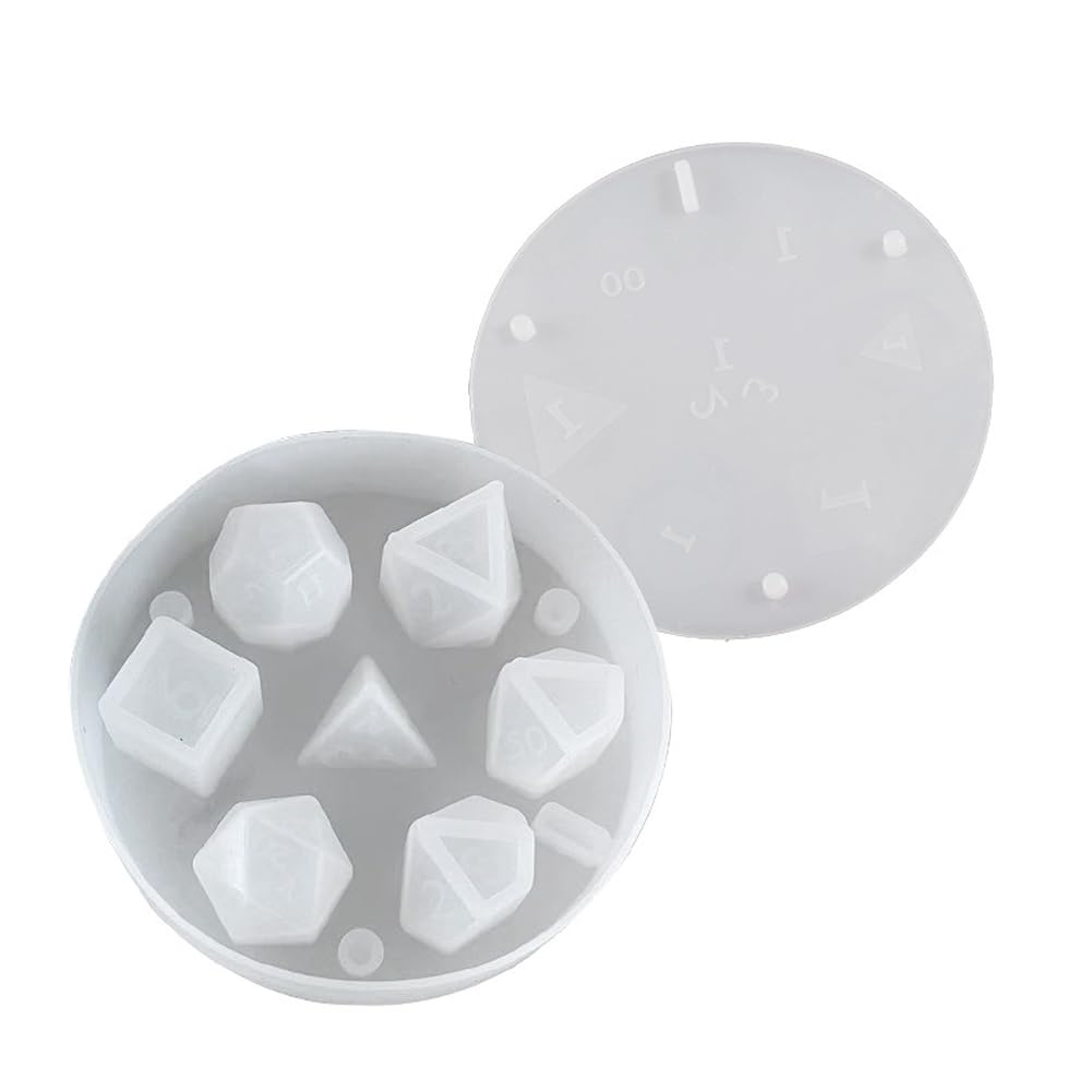 2 PACK 7 Shapes Dice Shaped Ice Cube Mold for Whisky, 3D Dice Mold Accessories For Whiskey Cocktail Summer Ice Drink for Candle Home Decorate Mold Candle Making Mold - Image 5