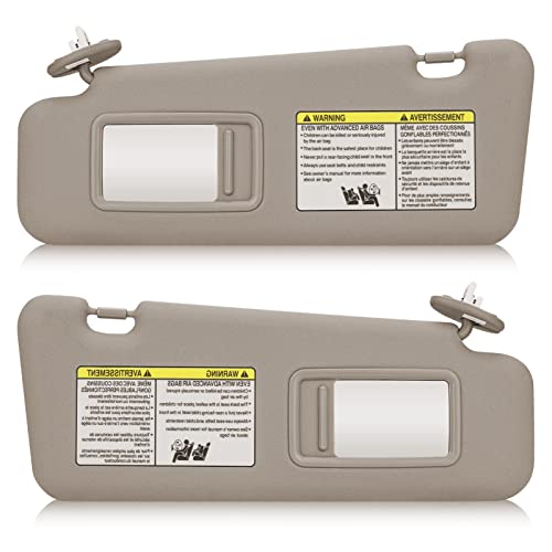Left & Right Sun Visor with Light for Toyota Highlander (2008-2013) Beige