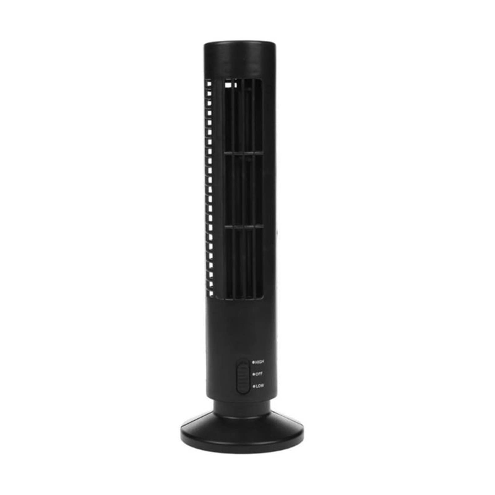 Ventilatore a torre silenzioso senza pale, Mini USB senza lama portatile desktop torre verticale dispositivo di raffreddamento silenzioso Home Office nero bianco(Black)