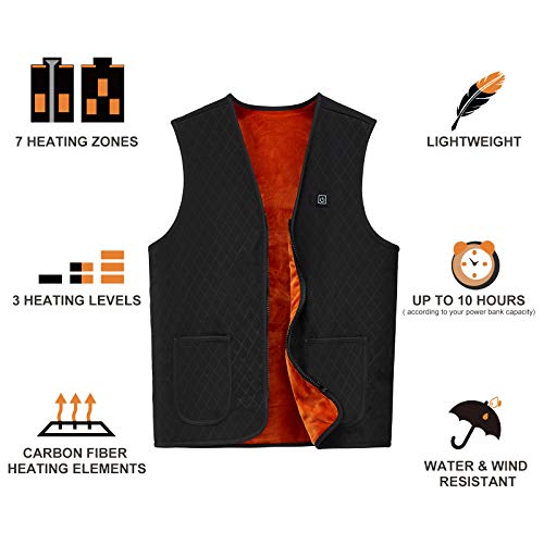 Tidyard Venda direta da fábrica antes e depois do inverno colete de aquecimento inteligente masculin