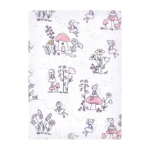 Image of Hudson Baby Unisex Baby Flannel Burp Cloth 12pk, Garden Fairies, One Size