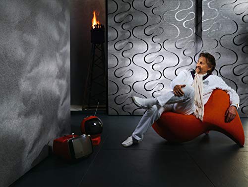 marburg Tapete Grau Silber Glänzend Linien Wellen Geschwungen Vliestapete Ideal für Wohnzimmer Colani Visions Made in Germany 10,05m x 0,70m 53340
