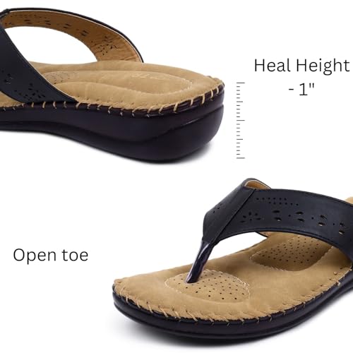 Image of TRASE Slippers for Women Stylish Flat | Comfortable Orthopedic Soft Chappals | Lightweight Ortho Footwear for Ladies