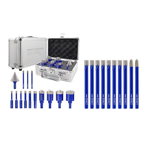 Kit de brocas de diamante con vástago triangular 14 piezas miniatura 1