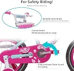 JOYSTAR Paris Girls Bike for for Toddlers and Kids 3-8 Years Old, 14 16 18 Inch Kids Bike with Training Wheels, Adjustable Seat and Basket, Children Bicycles