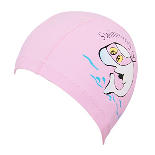 La vogue Gorros De Natación Para Niños Infantil Impermeable PU Estampado Delfín...