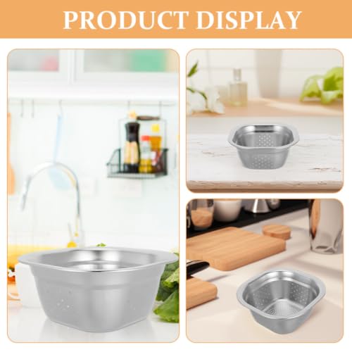 Colador cuadrado de acero inoxidable de 22cm Didiseaon para alta cocina y restaurantes 4