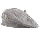 Konblimc Berets for Women Wool French Beanies Hat Lady French Berets Solid Color Lightweight Casual