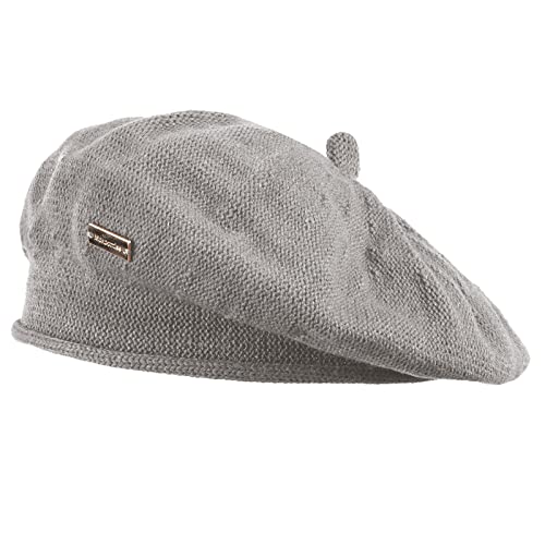 Konblimc Berets For Women Wool French Beanies Hat Lady French Berets Solid Color Lightweight Casual Beanie Winter Hat Grey #TOP1