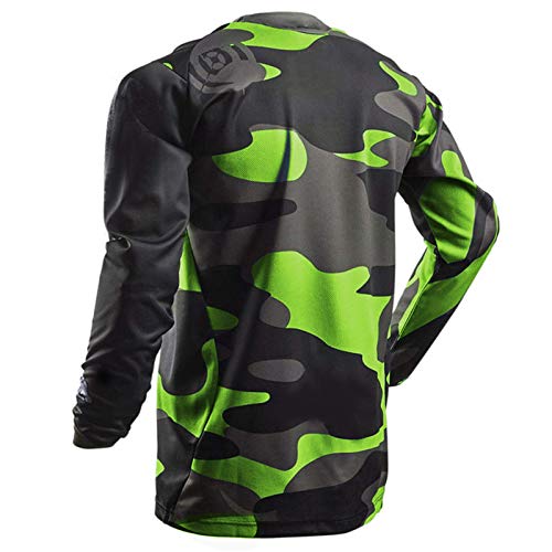 Wisdom Wolf Maillots de Ciclismo para Hombre Manga Larga Transpirable Cómodo Suave Humedad Wicking Bicicleta de Montaña Superior - imagen 2