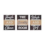 Elements Plank Wall Plaques with Galvanized Metal Sentiments, Multicolored