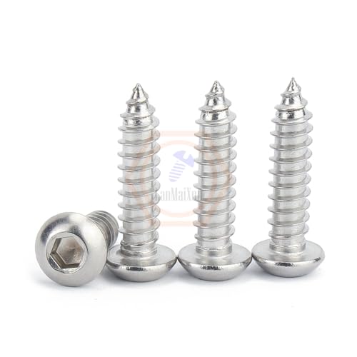Tornillos autorroscantes de acero inoxidable M4x25mm 50 pcs miniatura 4