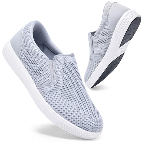 Konhill Men's Slip on Boat Sneakers