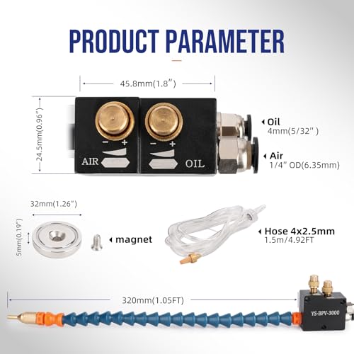 image for CNZG PNEU Coolant Mister for Milling Machine,Mist Coolant System with 