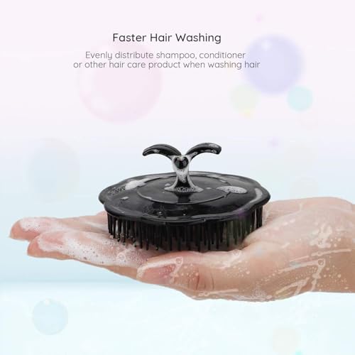 Image of Finger Grip Round Hair Combs Pocket Hair Comb | Hair Washing Comb for Men and Women Hand Grip Round pocket Hair comb Multi color (Color may vary) Pack of 2 (Finger Comb 2 pc) |