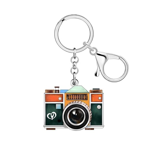 DOWAY Acrylic Nostalgia Camera Keychain Keyring 70s 80s Accessories Camera